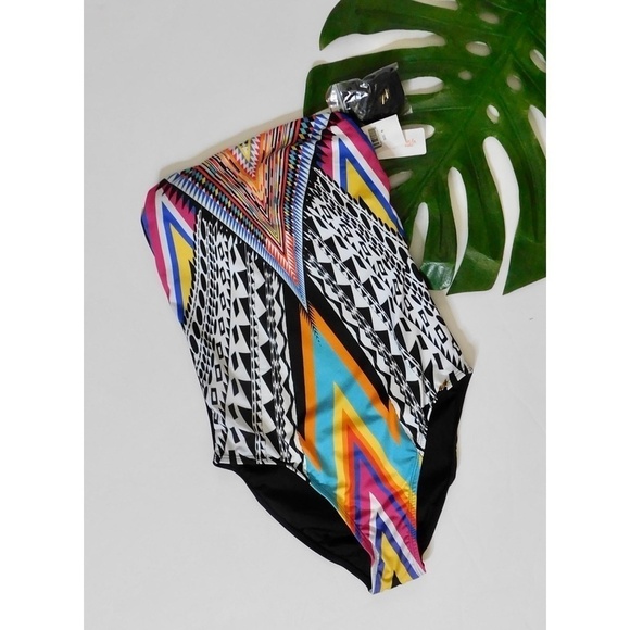 NWT!! PILYQ Inca Halter or Strapless One Piece Swimsuit Colorful Vacation Small - Picture 3 of 15